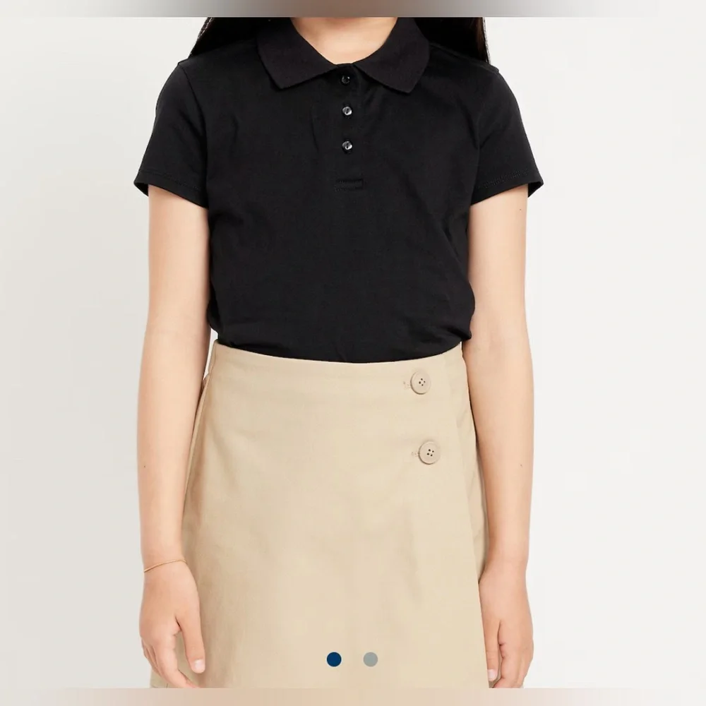 Classic Black Polo Girl Uniform Top - Picture 2 of 6